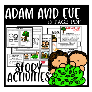 Preview of Adam and Eve Bible Study Lesson Plan for Sunday school | Homeschool Curriculum |