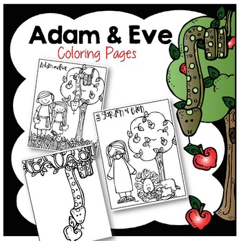 Adam and Eve: Coloring Pages by KinderBeez | TPT