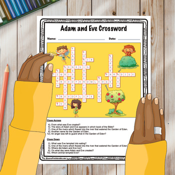 Adam and Eve Word Search and Crossword Puzzle Activity Pack by Print ...