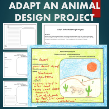 Animal Adaptations Modified Assignment (Project-based Learning Accompanimen