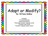 Adapt or Modify? Task Cards and More!