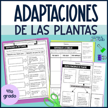 Preview of Adaptaciones de las plantas - Plant Adaptations in Spanish