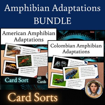 Preview of Adaptation Card Sort Activity BUNDLE | Amphibians