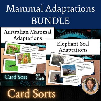 Preview of Adaptation Card Sort Activity BUNDLE | Mammals