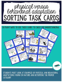 Preview of Adaptation Sorting Task Cards