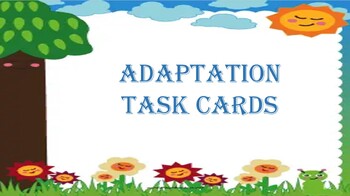 Preview of Adaptation Task Cards - print, edit, digital