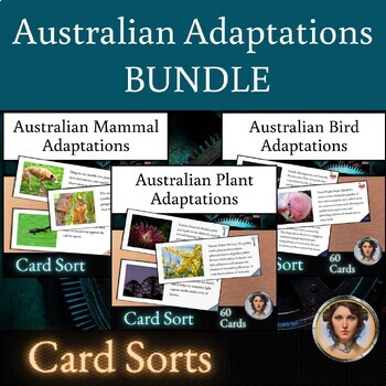 Preview of Adaptation Card Sort Activity BUNDLE | Plant and Animal Adaptations of Australia