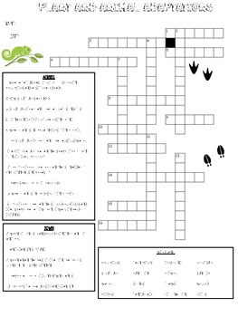 Adaptations Crossword Puzzle by Science n Stuff TpT