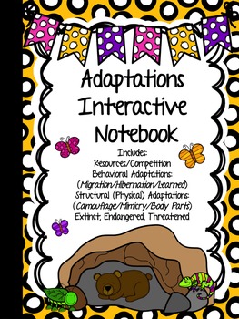 Preview of ADAPTATIONS Interactive Notebook  - {Animals and Plants} Behavioral / Structural