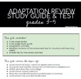 Adaptations Review, Study Guide, and Test