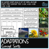 Adaptations Science Concept Sorts