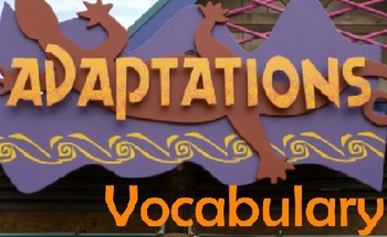 Preview of Adaptations Vocabulary