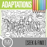Adaptations Vocabulary Search Activity | Seek and Find Sci