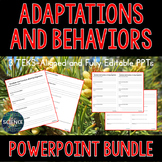 Adaptations and Behaviors PowerPoint and Notes Bundle - 5t