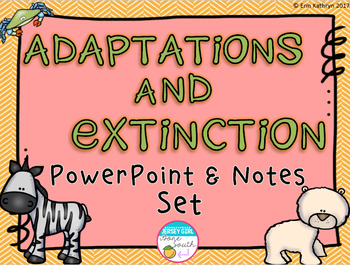Preview of Adaptations and Extinction PowerPoint and Notes Set