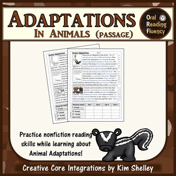 Preview of Adaptations in Animals Fluency Passage