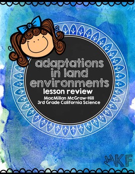 Preview of Adaptations in Land Environment: Student Lesson Guides