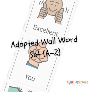 Preview of Adapted ABC Wall Card Set