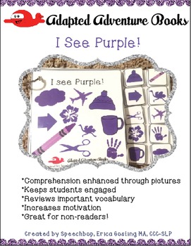 Preview of Adapted Adventure Books! - Color Series - PURPLE!