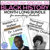 Adapted Black History BUNDLE for Secondary Special Educati