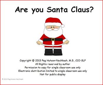 Preview of Interactive Book: Are you Santa?