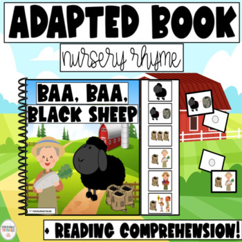 Adapted Book - Baa Baa Black Sheep - Velcro Book for Special Education