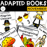 November Adapted Books (Thanksgiving, The Wampanoag, Pilgr