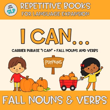 Preview of Adapted Book FALL Nouns Verbs Action Vocabulary Speech Language Therapy Autism