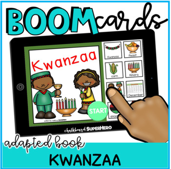 Preview of Adapted Book: Kwanzaa BOOM CARDS {distance learning}