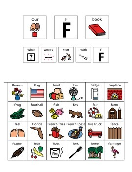 Adapted Book - Letter F by Kelly Bell | Teachers Pay Teachers