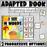 Adapted Book - M Beginning Sounds - Matching, Labelling & 