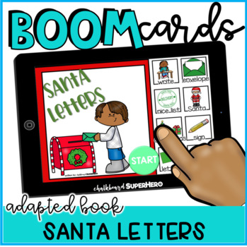 Preview of Adapted Book: Santa Letters BOOM CARDS {distance learning}