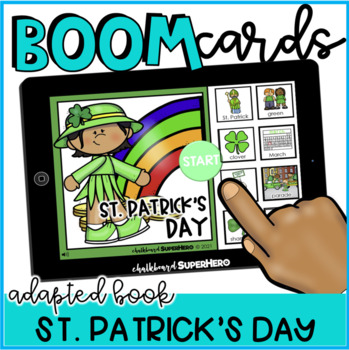 Preview of Adapted Book: St. Patrick's Day BOOM CARDS {distance learning}