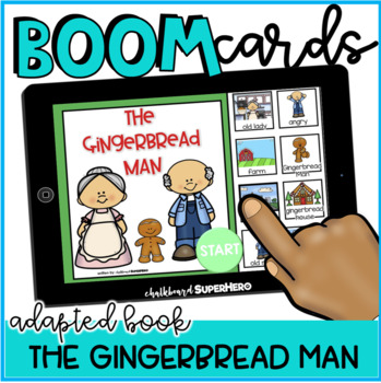 Preview of Adapted Book: The Gingerbread Man BOOM CARDS {distance learning}