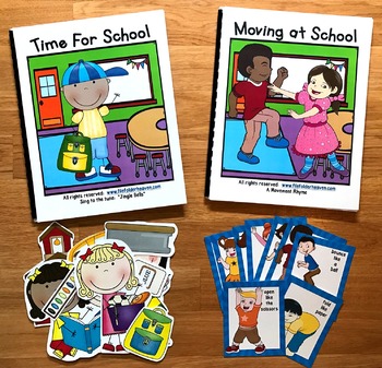 Preview of Back to School Adapted Books--"Time For School!" "Moving at School"