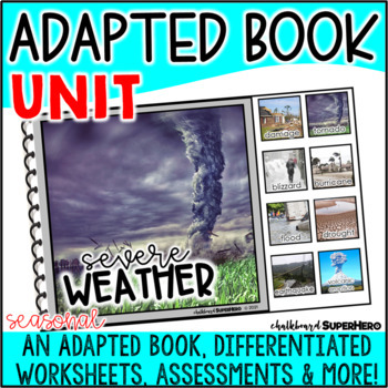 Preview of Adapted Book Unit: Severe Weather (Printable and Digital)
