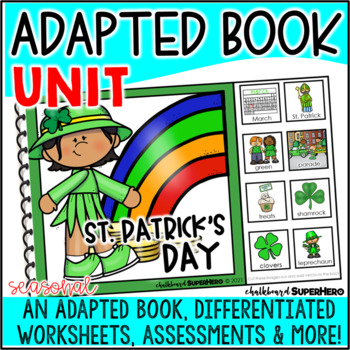 Preview of Adapted Book Unit: St. Patrick's Day (Printable and Digital)