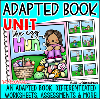 Preview of Adapted Book Unit: The Egg Hunt (Printable and Digital)