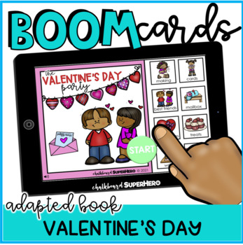 Preview of Adapted Book: Valentine's Day BOOM CARDS {distance learning}