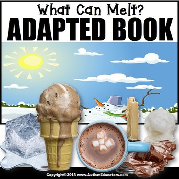 Preview of Adapted Book for Special Education WHAT CAN MELT