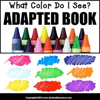 Preview of Adapted Book for Special Education WHAT COLOR  DO I SEE
