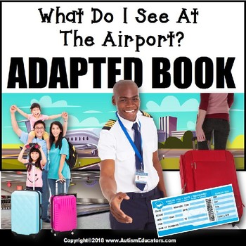 Preview of Adapted Book for Special Education WHAT DO I SEE AT AIRPORT