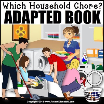 Preview of Adapted Book for Special Education WHICH HOUSEHOLD CHORE