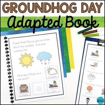 Preview of Groundhog Day Adapted Book for Special Education and Autism