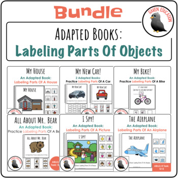 Preview of Adapted Books: Labeling Parts Of Objects (BUNDLE)