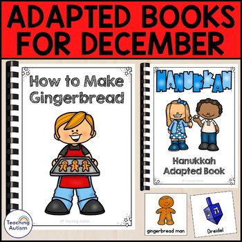 Preview of Adapted Books for December | December Classroom Activities