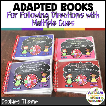 Preview of Adapted Books for Following Directions with Cookies and Multiple Cues