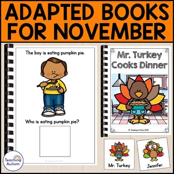 Preview of Adapted Books for November | November Adapted Books for Special Education