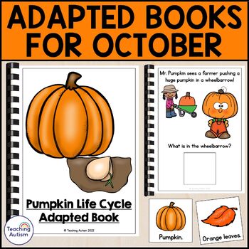 Preview of Adapted Books for October | October Classroom Activities