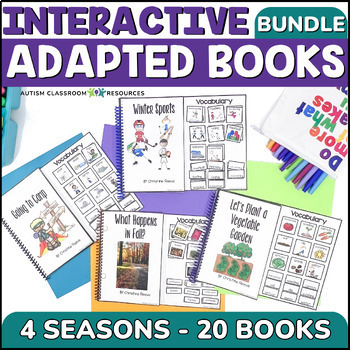 Preview of Adapted Books for Special Education - 20 Seasonal Interactive Adaptive Books
